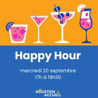 Happy Hour le mercredi 20 septembre de 5:00 à 7:30PM