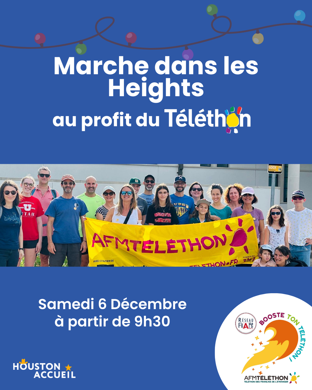 Marche familiale du 06 decembre dans les Heights au profit du Telethon